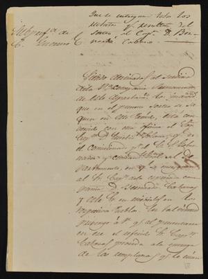 [Letter from Policarzo Martinez to the Laredo Alcalde, October 1, 1844]