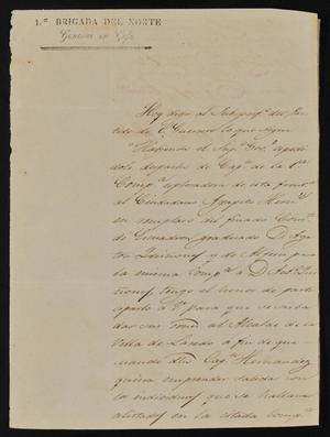 [Letter from General Adrián Wall to the Laredo Alcalde, March 28, 1844]
