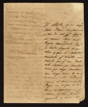 [Letter from Gaspar Flores to the Laredo Alcalde, September 5, 1829]