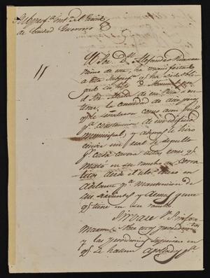 [Letter from Policarzo Martinez to the Laredo Ayuntamiento, May 22, 1844]