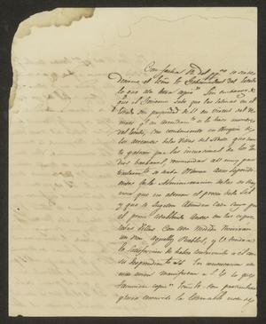 [Letter from Ramón de la Garza to the Laredo Ayuntamiento, November 18, 1834]