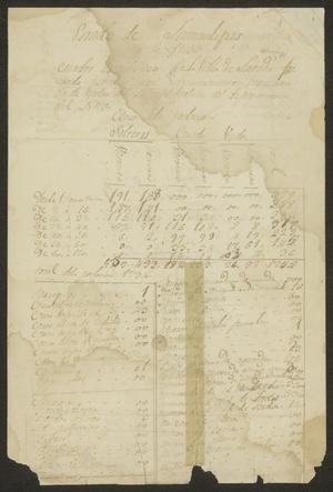 [Laredo Census Report for the Year 1833]