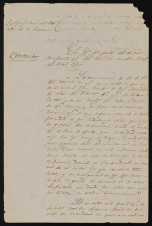 [Circular from Policarzo Martinez to the Laredo Justice of the Peace, March 25, 1841]