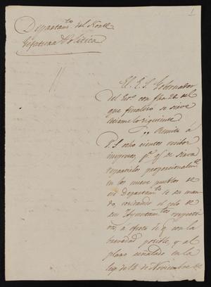 [Letter from Francisco Lojero to the Laredo Ayuntamiento, January 1, 1834]