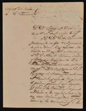 [Letter from Policarzo Martinez to the Laredo Ayuntamiento, May 17, 1842]