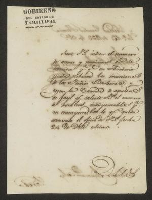 [Letter from Francisco Vital Fernandez to the Laredo Alcalde, January 13, 1833]