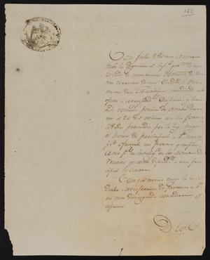 Primary view of object titled '[Letter from Andrés de Saldaña to the Tax Collector, November 2, 1835]'.