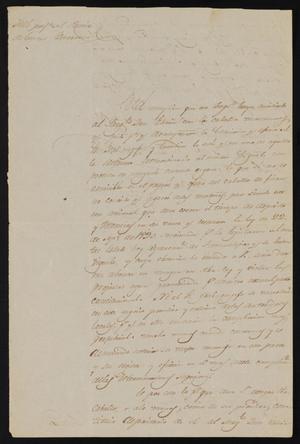 [Letter from Policarzo Martinez to the Laredo Justice of the Peace, March 26, 1841]