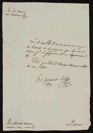 [Letter from José Ignacio Gil to the Laredo Alcalde, April 30, 1835]