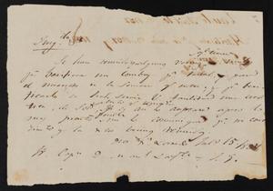 Primary view of object titled '[Letter from Jesús Garza to the Comandante Militar, July 15, 1837]'.