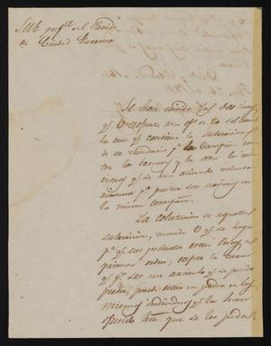 [Letter from Policarzo Martinez to the Justice of the Peace in Laredo, February 26, 1841]
