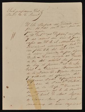 [Letter from Rafael Uribe to the Laredo Ayuntamiento, November 22, 1842]