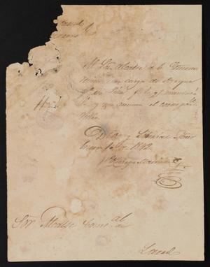 [Letter from Policarzo Martinez to the Laredo Alcalde, January 10, 1842]