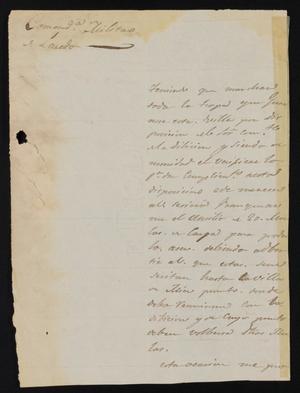 [Letter from Juan Fernandez to the Laredo Justice of the Peace, October 20, 1838]