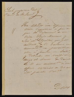 [Letter from Rafael Uribe to the Laredo Alcalde, November 16, 1842]