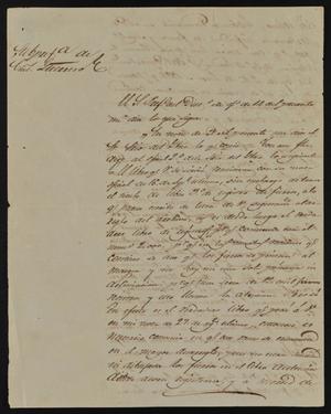 [Letter from Policarzo Martinez to the Laredo Ayuntamiento, October 25, 1844]