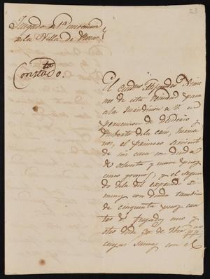 [Letter from Mariano García to the Laredo Alcalde, February 8, 1835]