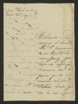 [Letter from Domingo de Ugartechea to the Laredo Alcalde, August 26, 1833]