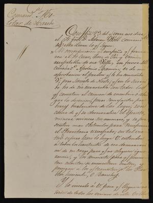 [Letter from the Comandante Militar to the Laredo Alcalde, July 15, 1842]
