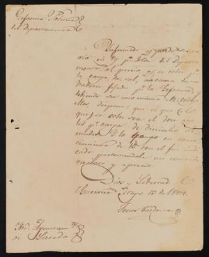 [Letter from Jesús Cárdenas to the Laredo Ayuntamiento, May 13, 1839]