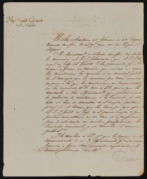 [Letter from Rafael Chovell to the Laredo Alcalde, August 18, 1837]