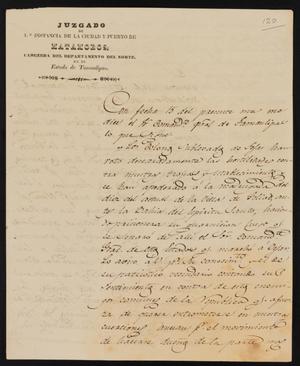 [Letter from Francisco García to the Laredo Alcalde, October 18, 1835]