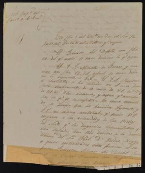 [Letter from Rafael Uribe to the Laredo Ayuntamiento, February 8, 1843]