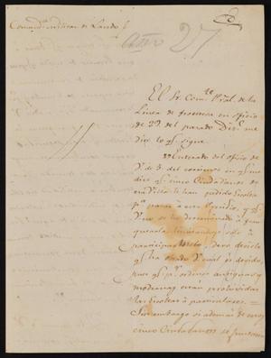 [Letter from Nicasio Sánchez to the Alcalde of Laredo, January 5, 1827]