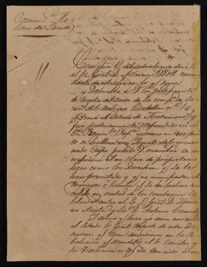 [Letter from the Comandante Militar to the Laredo Alcalde, July 23, 1842]