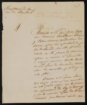 [Letter from Agustin Soto to the Justice of the Peace García, August 28, 1841]