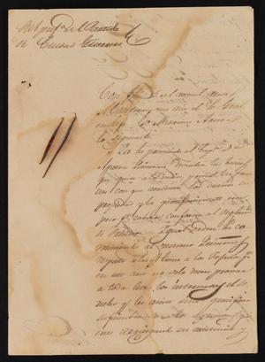 [Letter from Policarzo Martinez to the Justice of the Peace in Laredo, August 18, 1841]
