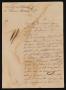 Primary view of [Letter from Policarzo Martinez to the Justice of the Peace in Laredo, August 18, 1841]