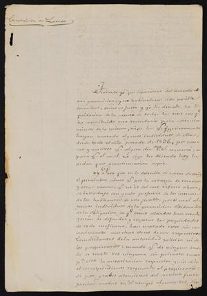 [Letter from the Comandante Militar to the Laredo Ayuntamiento, July 8, 1837]