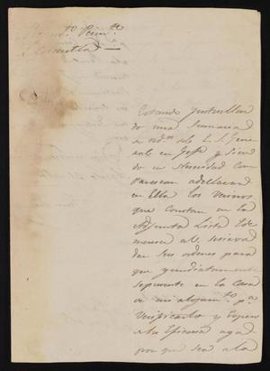 [Letter from Juan Fernández to the Laredo Alcalde, August 31, 1838]