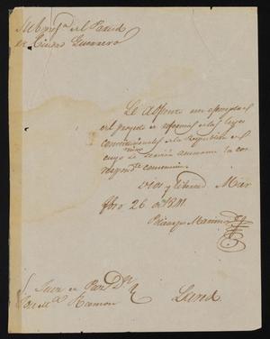 [Letter from Policarzo Martinez to Justice of the Peace Ramón, February 26, 1841]