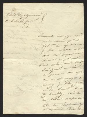 Primary view of object titled '[Letter from Luis Vela to the Laredo Ayuntamiento, June 14, 1833]'.