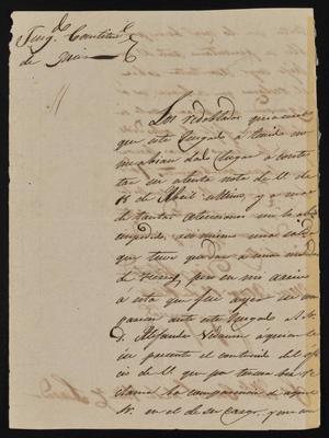 [Letter from Refugio García to the Laredo Alcalde, May 1, 1844]