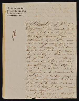 [Letter from José Antonio Fernández to the Laredo Ayuntamiento, February 16, 1843]