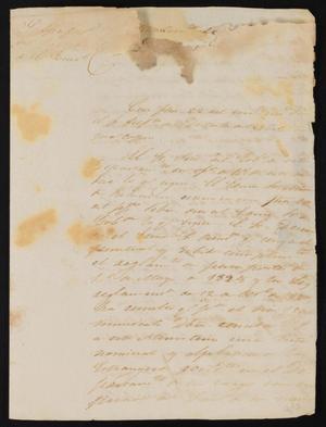 [Letter from José Antonio Flores to the Laredo Justice of the Peace, October 30, 1838]