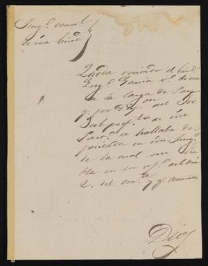 [Letter from Mariano Arispe to the Laredo Alcalde, February 5, 1842]