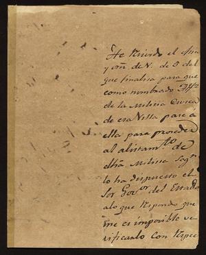 [Letter from Fernando García Dávila to the Laredo Alcalde, August 29, 1831]
