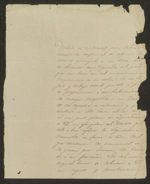 [Letter from José Guadalupe de Samano to the Laredo Ayuntamiento, October 27, 1833]
