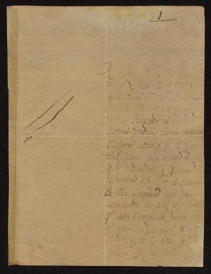 Primary view of [Letter from José Francisco Cantu to the Laredo Alcalde, July 17, 1827]