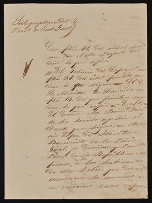 [Letter from Rafael Uribe to the Laredo Ayuntamiento, November 15, 1842]