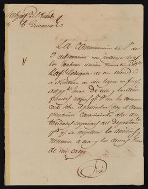 [Letter from Policarzo Martinez to the Laredo Alcalde, February 7, 1842]