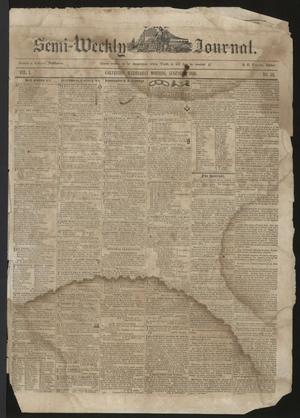 The Semi-Weekly Journal. (Galveston, Tex.), Vol. 1, No. 52, Ed. 1 Wednesday, August 7, 1850