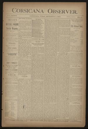 Corsicana Observer. (Corsicana, Tex.), Vol. 33, No. 46, Ed. 1 Friday, September 6, 1889