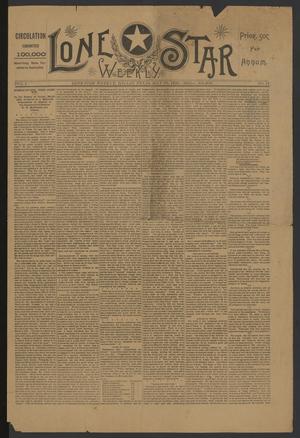 Primary view of object titled 'Lone Star Weekly. (Dallas, Tex.), Vol. 1, No. 11, Ed. 1 Tuesday, May 20, 1890'.