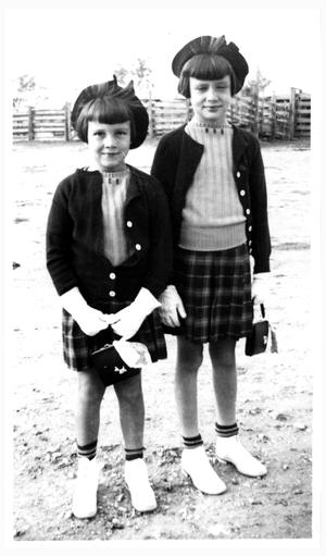 Jane and Anne Bryant at Spring Creek Ranch in 1936