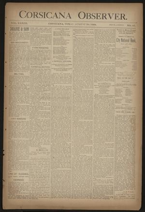 Primary view of object titled 'Corsicana Observer. (Corsicana, Tex.), Vol. 33, No. 45, Ed. 1 Friday, August 30, 1889'.